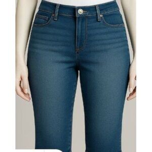 Jordache Size 14  Super Skinny Zipper Up Denim Capris With Folded Cuff